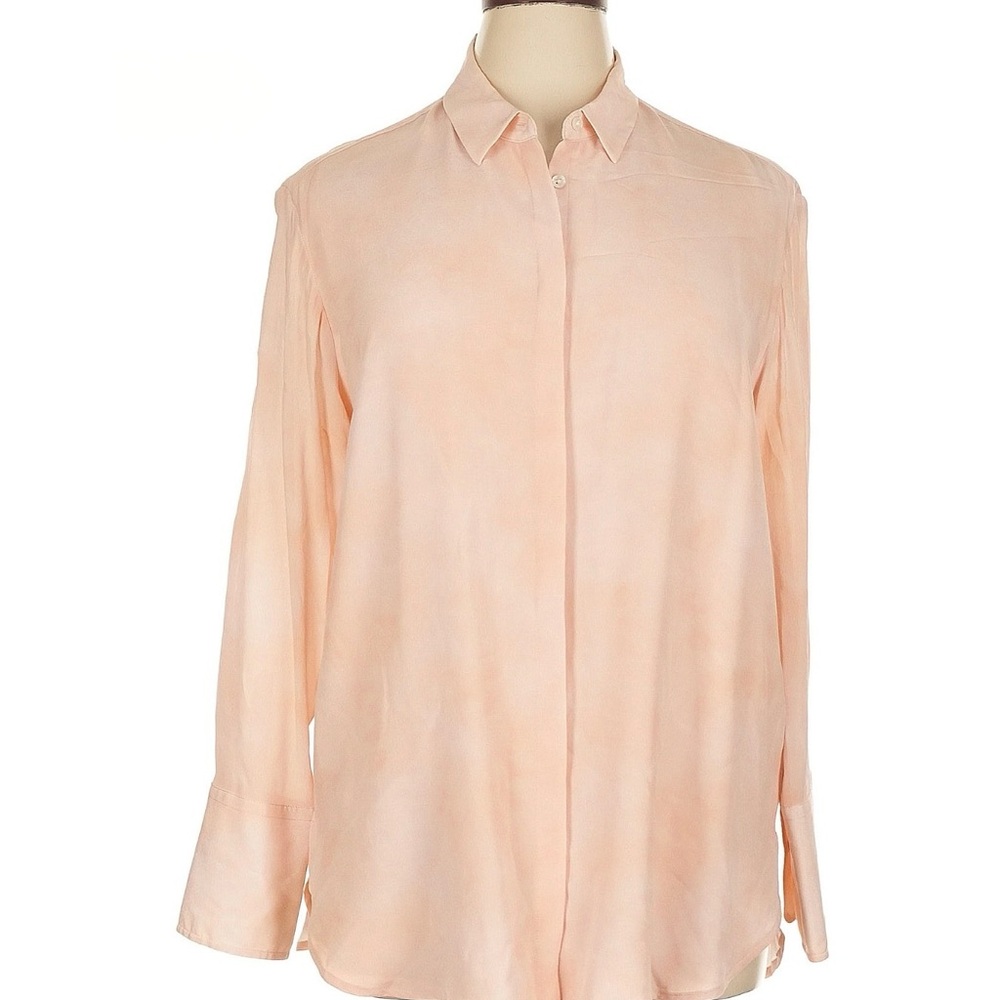 MM LaFleur The Blake Shirt—Brushstroke in Ballet size XL, 100% Silk, Retail $225 - Picture 4 of 10